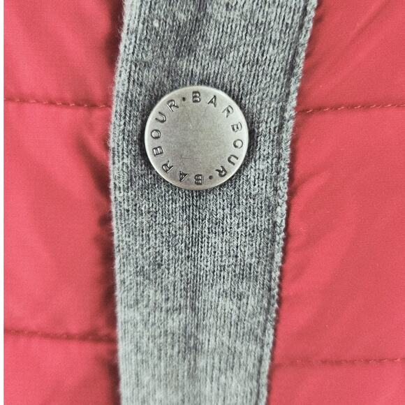 Barbour Vest Weather Comfort Men's XXL Red And Gray Full Snap Essential Gilet - Picture 3 of 8